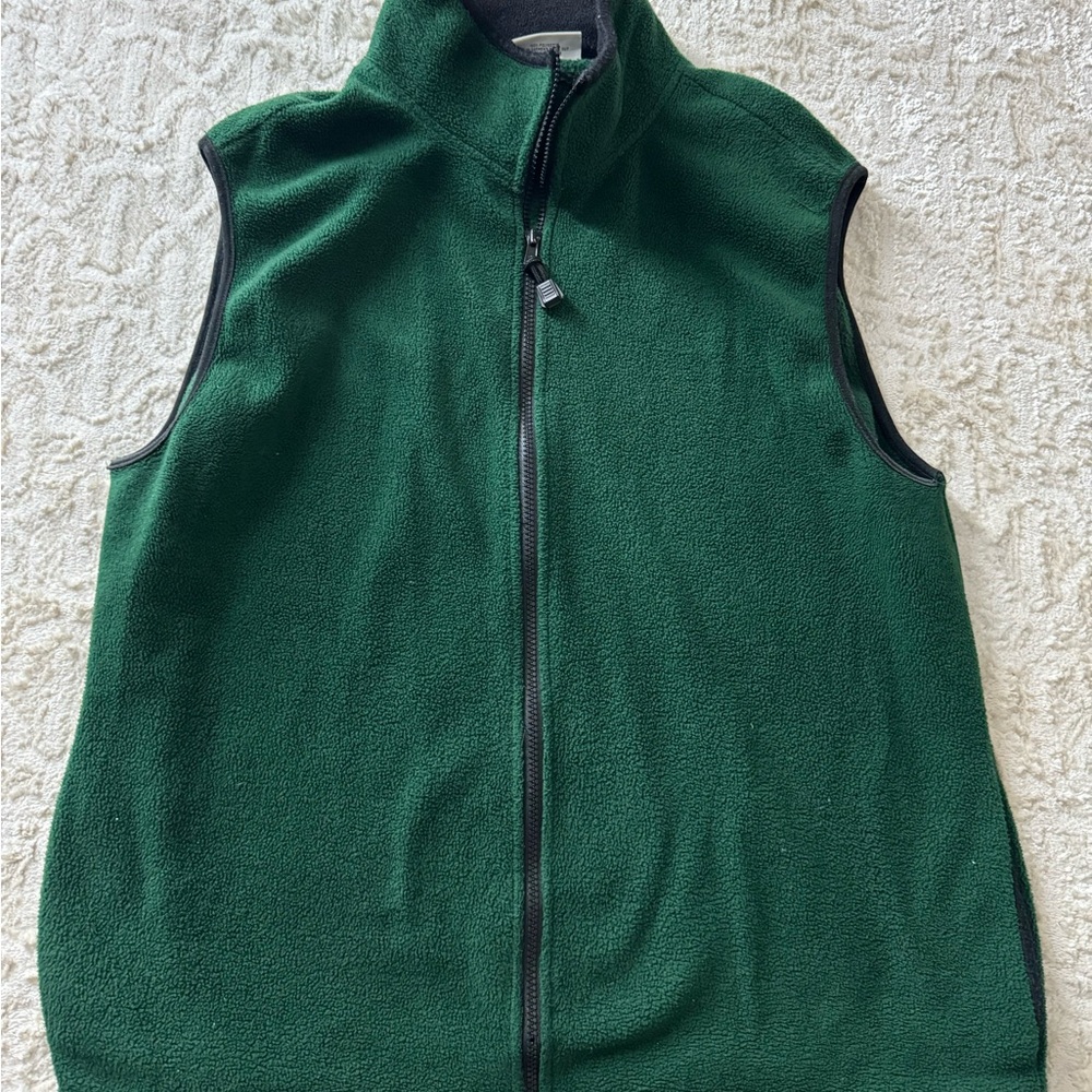 Green Timberline Colorado Fleece Vest with Black Trim mens large